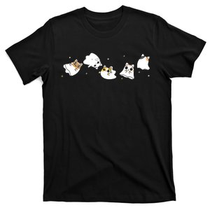 Cat Ghost Halloween Costume Spooky Cute Kawaii Animal T-Shirt