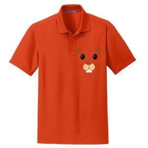 Cute Groundhog Head Face Shirts Groundhog Day Dry Zone Grid Polo