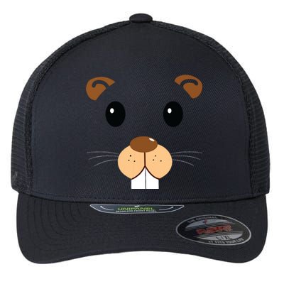 Cute Groundhog Head Face Shirts Groundhog Day Flexfit Unipanel Trucker Cap