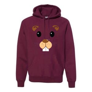 Cute Groundhog Head Face Shirts Groundhog Day Premium Hoodie