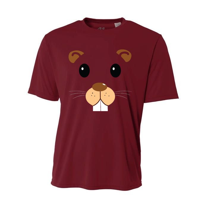 Cute Groundhog Head Face Shirts Groundhog Day Performance Sprint T-Shirt