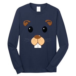 Cute Groundhog Head Face Shirts Groundhog Day Long Sleeve Shirt