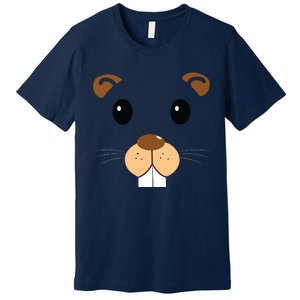 Cute Groundhog Head Face Shirts Groundhog Day Premium T-Shirt