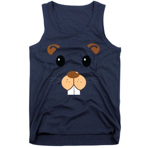 Cute Groundhog Head Face Shirts Groundhog Day Tank Top