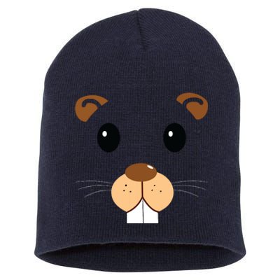 Cute Groundhog Head Face Shirts Groundhog Day Short Acrylic Beanie