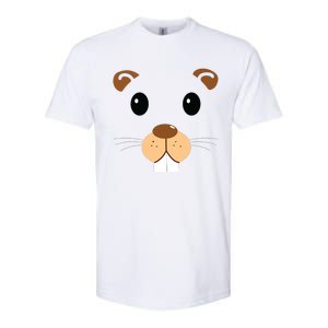 Cute Groundhog Head Face Shirts Groundhog Day Softstyle CVC T-Shirt