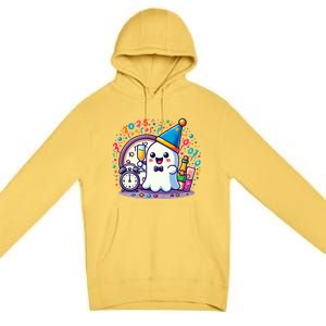 Cute Ghost Happy New Year 2025 New YearS Eve Party Costume Gift Premium Pullover Hoodie