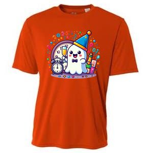 Cute Ghost Happy New Year 2025 New YearS Eve Party Costume Gift Cooling Performance Crew T-Shirt