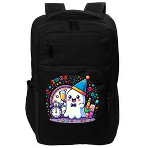 Cute Ghost Happy New Year 2025 New YearS Eve Party Costume Gift Impact Tech Backpack