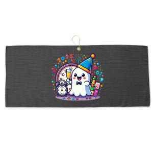 Cute Ghost Happy New Year 2025 New YearS Eve Party Costume Gift Large Microfiber Waffle Golf Towel