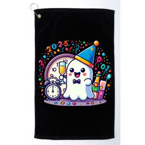 Cute Ghost Happy New Year 2025 New YearS Eve Party Costume Gift Platinum Collection Golf Towel