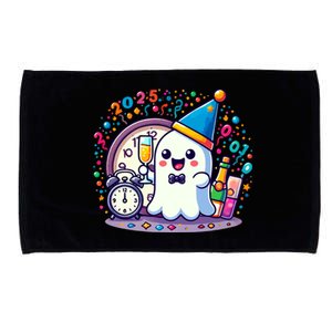 Cute Ghost Happy New Year 2025 New YearS Eve Party Costume Gift Microfiber Hand Towel