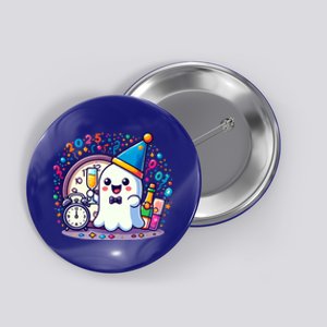 Cute Ghost Happy New Year 2025 New YearS Eve Party Costume Gift Button