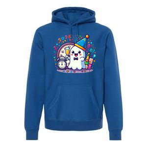 Cute Ghost Happy New Year 2025 New YearS Eve Party Costume Gift Premium Hoodie