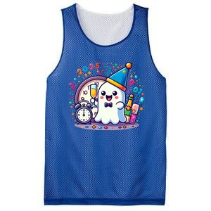 Cute Ghost Happy New Year 2025 New YearS Eve Party Costume Gift Mesh Reversible Basketball Jersey Tank