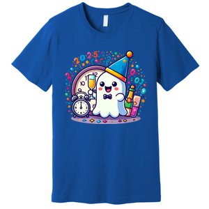 Cute Ghost Happy New Year 2025 New YearS Eve Party Costume Gift Premium T-Shirt