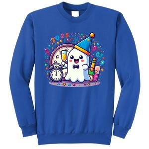 Cute Ghost Happy New Year 2025 New YearS Eve Party Costume Gift Tall Sweatshirt