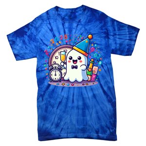 Cute Ghost Happy New Year 2025 New YearS Eve Party Costume Gift Tie-Dye T-Shirt