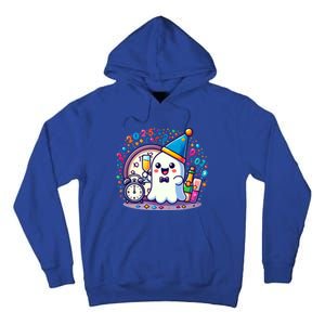 Cute Ghost Happy New Year 2025 New YearS Eve Party Costume Gift Tall Hoodie