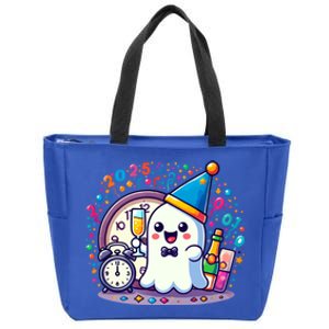 Cute Ghost Happy New Year 2025 New YearS Eve Party Costume Gift Zip Tote Bag