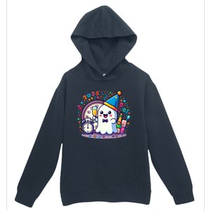 Cute Ghost Happy New Year 2025 New YearS Eve Party Costume Gift Urban Pullover Hoodie