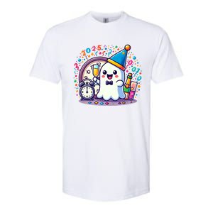 Cute Ghost Happy New Year 2025 New YearS Eve Party Costume Gift Softstyle CVC T-Shirt