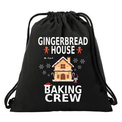 Christmas Gingerbread House Baking Crew Pajamas Matching Kid Drawstring Bag