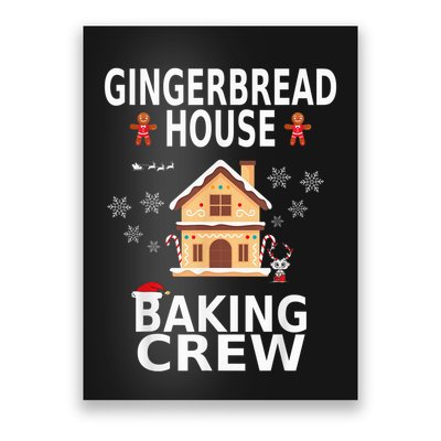 Christmas Gingerbread House Baking Crew Pajamas Matching Kid Poster