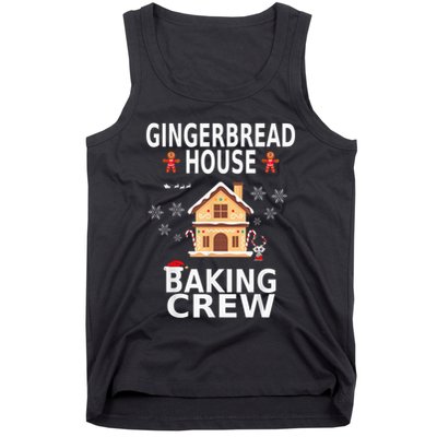 Christmas Gingerbread House Baking Crew Pajamas Matching Kid Tank Top