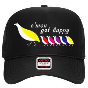 CMon Get Happy High Crown Mesh Back Trucker Hat