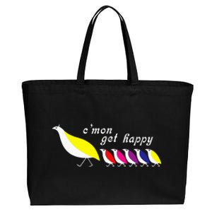 CMon Get Happy Cotton Canvas Jumbo Tote