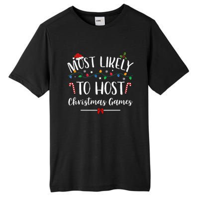 Christmas Game Host Hilarious Family Holiday Fun Tall Fusion ChromaSoft Performance T-Shirt