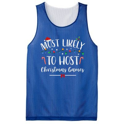 Christmas Game Host Hilarious Family Holiday Fun Mesh Reversible Basketball Jersey Tank