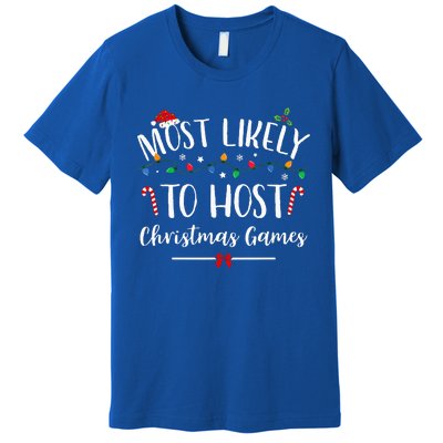 Christmas Game Host Hilarious Family Holiday Fun Premium T-Shirt