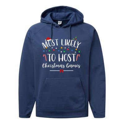 Christmas Game Host Hilarious Family Holiday Fun Performance Fleece Hoodie