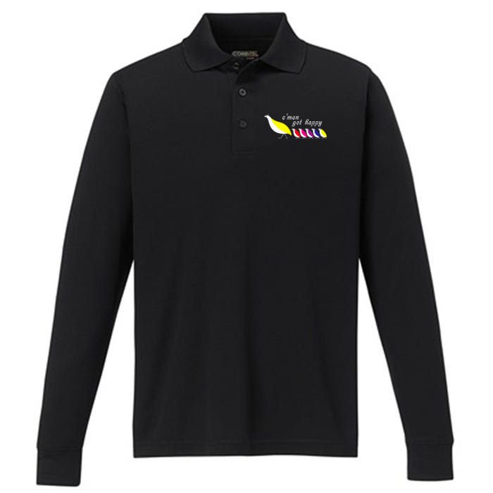 CMon Get Happy Performance Long Sleeve Polo