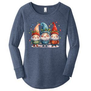 Christmas Gnomies Happy Holiday Xmas Gnomies Lover Gift Women's Perfect Tri Tunic Long Sleeve Shirt