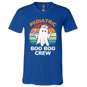 Cute Ghost Halloween Pediatric Rn Nurse Boo Boo Crew Cool Gift V-Neck T-Shirt