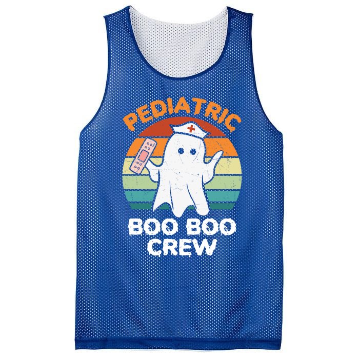 Cute Ghost Halloween Pediatric Rn Nurse Boo Boo Crew Cool Gift Mesh Reversible Basketball Jersey Tank