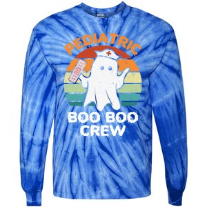 Cute Ghost Halloween Pediatric Rn Nurse Boo Boo Crew Cool Gift Tie-Dye Long Sleeve Shirt