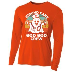 Cute Ghost Halloween Wound Care Boo Boo Crew Rn Wound Nurse Gift Cooling Performance Long Sleeve Crew