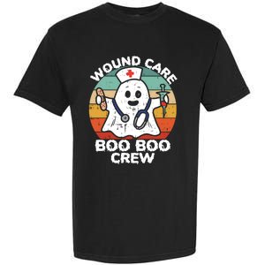 Cute Ghost Halloween Wound Care Boo Boo Crew Rn Wound Nurse Gift Garment-Dyed Heavyweight T-Shirt