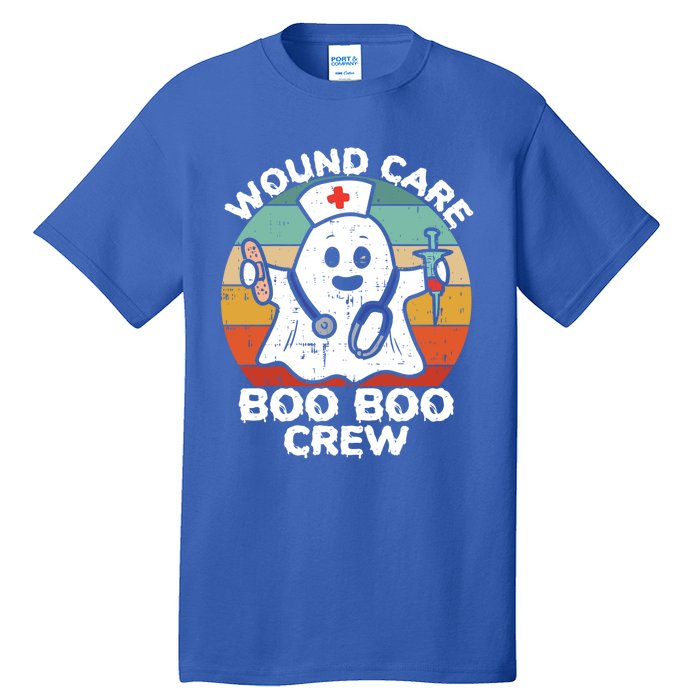 Cute Ghost Halloween Wound Care Boo Boo Crew Rn Wound Nurse Gift Tall T-Shirt