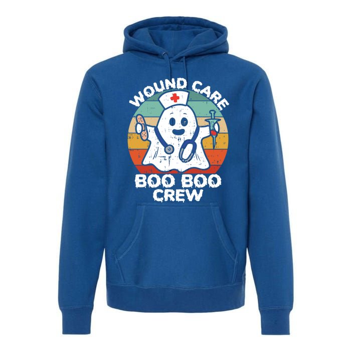 Cute Ghost Halloween Wound Care Boo Boo Crew Rn Wound Nurse Gift Premium Hoodie