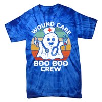 Cute Ghost Halloween Wound Care Boo Boo Crew Rn Wound Nurse Gift Tie-Dye T-Shirt