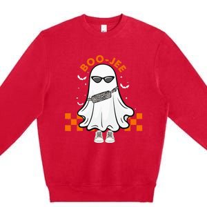 Cute Ghost Halloween Costume Spooky Season Boujee BooJee Premium Crewneck Sweatshirt