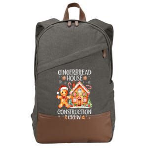 Christmas Gingerbread House Construction Xmas Crew Cookie Baking Gift Cotton Canvas Backpack