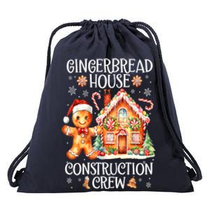 Christmas Gingerbread House Construction Xmas Crew Cookie Baking Gift Drawstring Bag