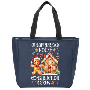 Christmas Gingerbread House Construction Xmas Crew Cookie Baking Gift Zip Tote Bag