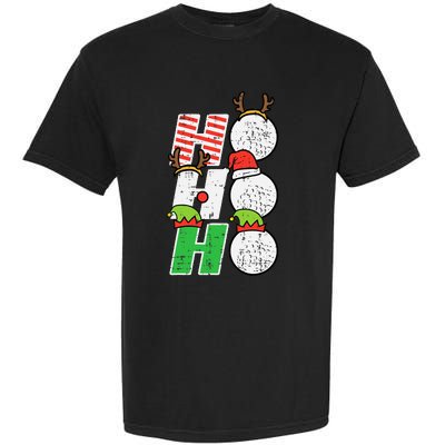 Christmas Golf Ho Ho Ho Funny Xmas Golfing Sports Golfer Garment-Dyed Heavyweight T-Shirt